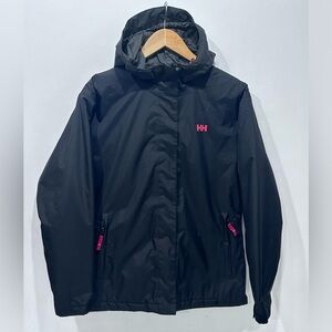 Helly Hansen Aden Insulated Helly Tech Rain Jacket Black Hooded Women’s M